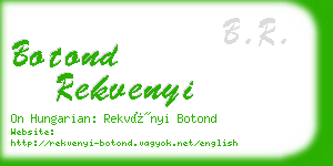 botond rekvenyi business card